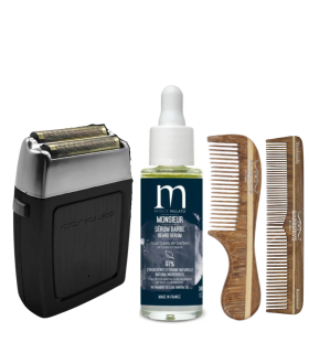 Coffret rasoir + sérum barbe