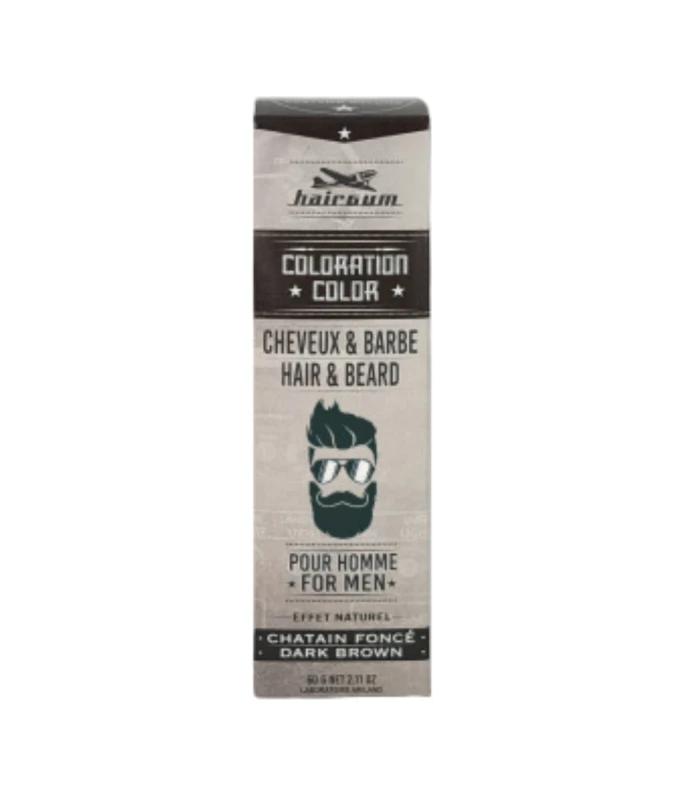 Coloration homme cheveux et barbe 60g - Hairgum