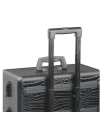 Valise croco noir à etages - SINELCO FRANCE