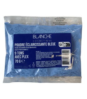 Poudre Décolorante Bleue 9 Tons avec Plex 70g - Blanche Cosmétique