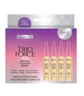 Cure Traitement Réparateur Cheveux Trio Force Arganicare 4x10ml