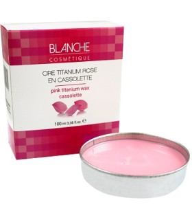 Cire Titanium rose en cassolette 100g- BLANCHE COSMETIQUE