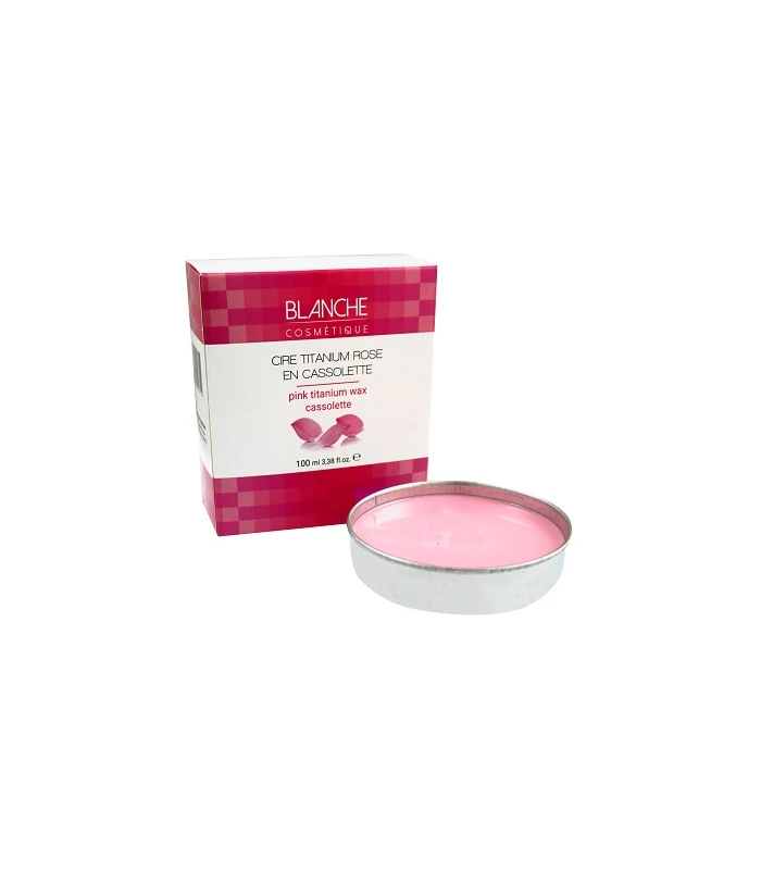 Cire Titanium rose en cassolette 100g- BLANCHE COSMETIQUE