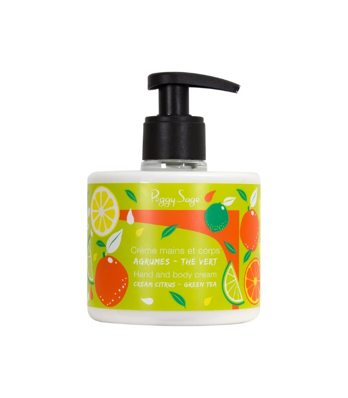 Crème mains et corps agrumes thé verts - 300ML - PEGGY SAGE