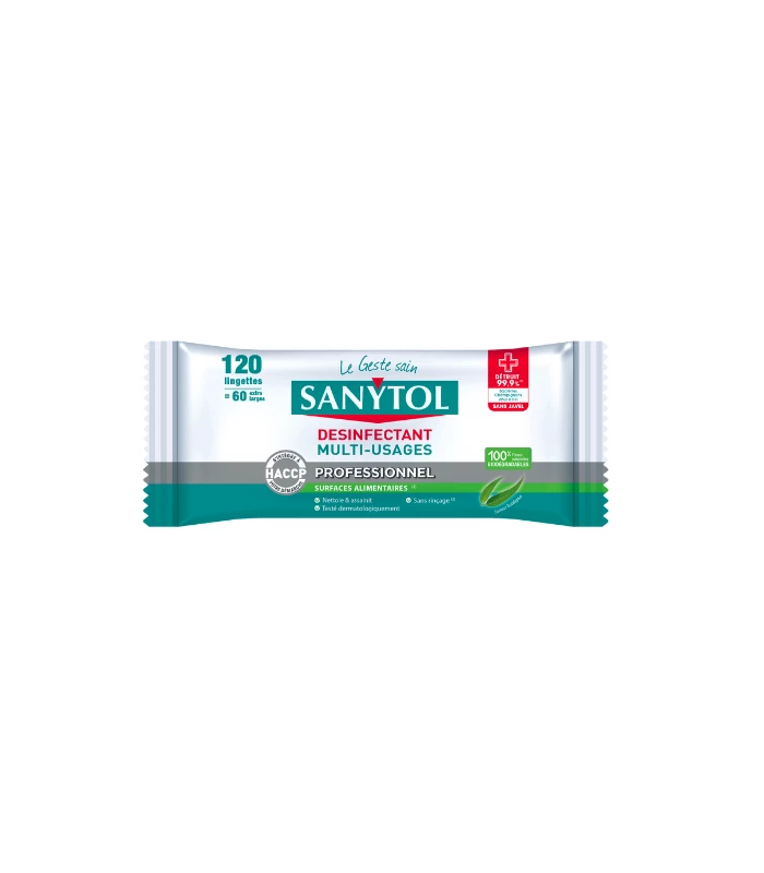 Sanytol lingettes désinfectantes - X120 - SANYTOL PROFESSIONNEL