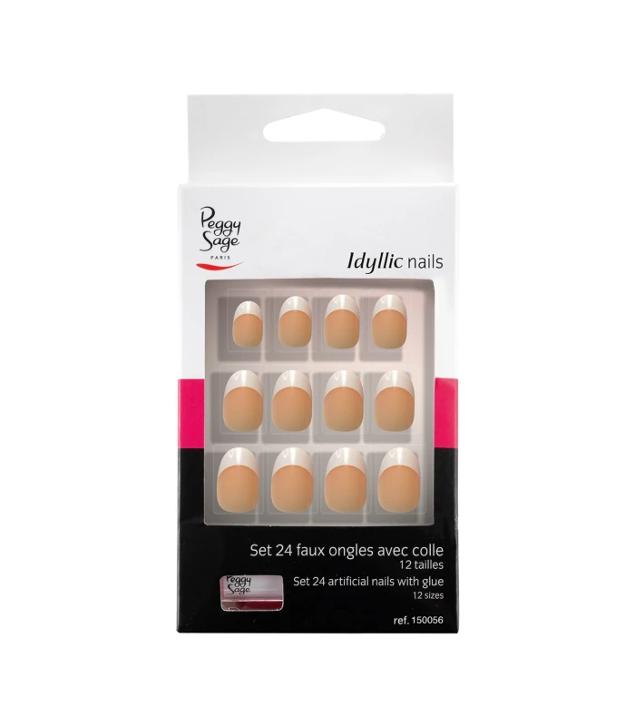 Kit 24 faux ongles Idyllic nails - French stiletto