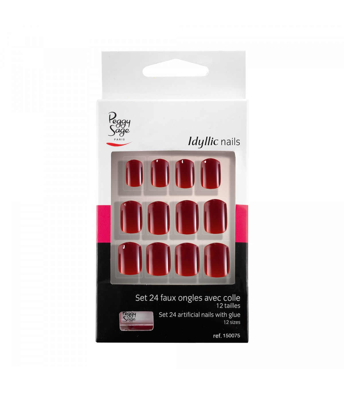 Kit 24 faux ongles Idyllic nails - red