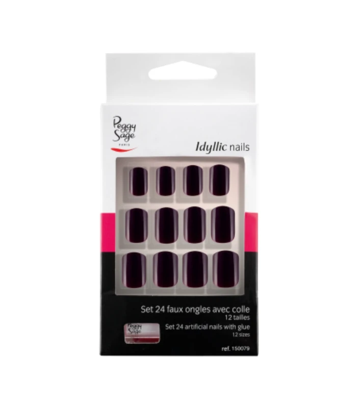 Kit 24 faux ongles Idyllic nails - plum