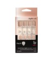 Set 24 faux ongles avec patch - Nude Sparkle