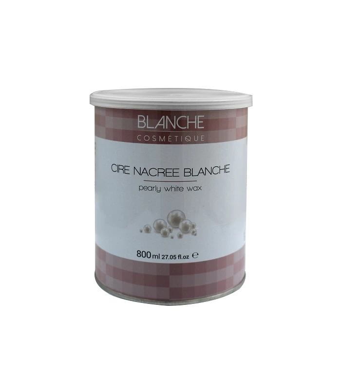 Pot de Cire Nacrée Blanche 800g - BLANCHE COSMÉTIQUE