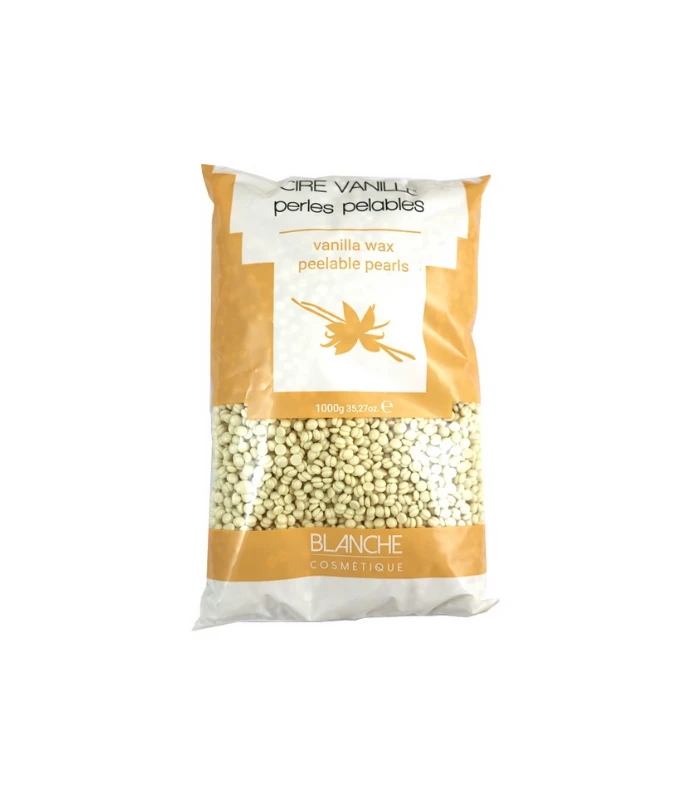 Sachet Perles Cire pelable épilation Vanille 1KG - BLANCHE COSMÉTIQUE