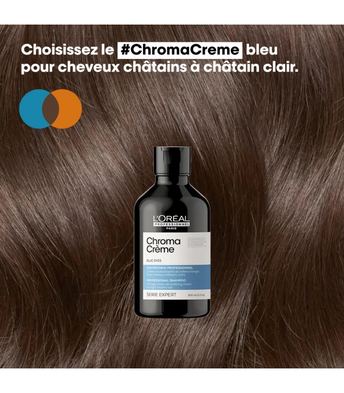 Série Expert - Shampoing bleu neutralisant de reflets orangés - Série Expert Chroma Crème - 300ml