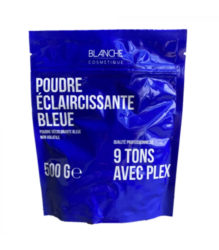 Poudre Décolorante Bleue 9 Tons Avec Plex 500G - Blanche Cosmétique