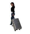 Valise Alu 3 Parties Avec Roulettes 65X43X22