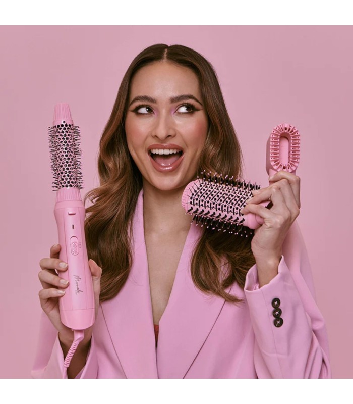 Brosse à brushing embouts interchangeables