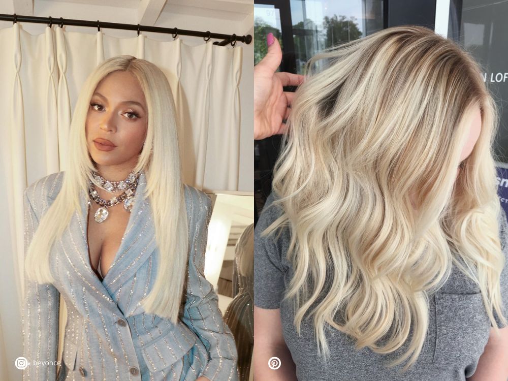 Blond crème Beyonce coloration