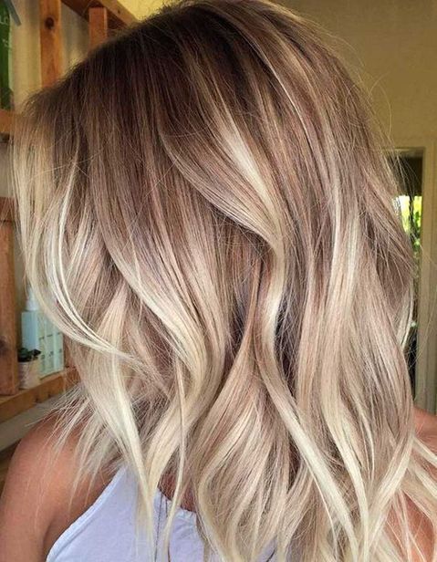 Coupe balayage blond